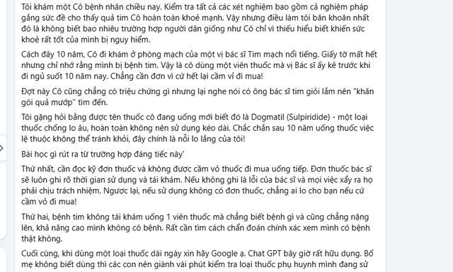 PGS. TS Nguyễn Lân Hiếu cảnh báo: Bệnh nhân tự ý sử dụng thuốc trong suốt 10 năm, uống hết lại cầm vỏ đi ra quầy thuốc để mua… có thể gây hậu quả khôn lường