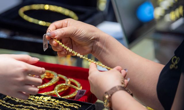 Giá vàng lên mức cao nhất trong tháng