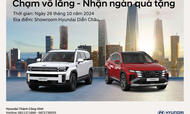 Sự kiện 'Chạm vô lăng - Nhận ngàn quà tặng' tại Showroom Hyundai Vinh