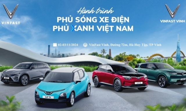 Trưng bày và lái thử dải màu mới xe ô tô điện VinFast VF 5 tại Showroom VinFast - Đường 72m, Tp.Vinh