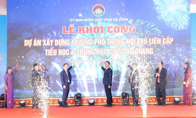 Khởi công 5 công trình trường học vùng biên Hà Tĩnh