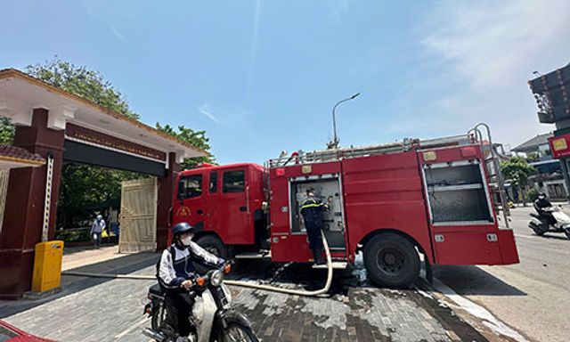 Nghệ An: Cháy phòng thí nghiệm Trường THPT chuyên Phan Bội Châu