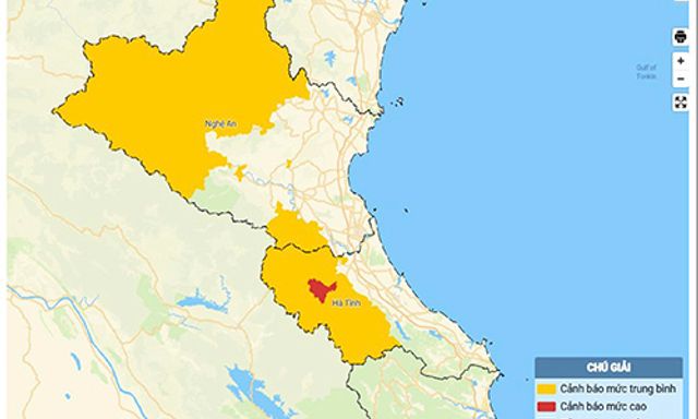 Cảnh báo sạt lở đất, lũ quét ở 2 tỉnh Nghệ An, Hà Tĩnh