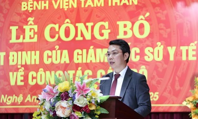 Tiến sĩ Hồ Giang Nam làm Giám đốc Bệnh viện Tâm thần Nghệ An 
