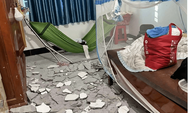 Bé trai 6 tháng tuổi tử vong sau sự cố mảng vữa rơi từ trần nhà ở Nghệ An