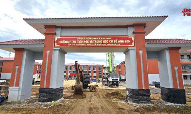 Nghệ An: Diện mạo trường nội trú liên cấp Anh Sơn trước ngày khai giảng năm học mới 2026-2027