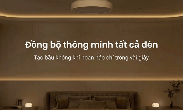 Quạt trần cũng có loại không cánh kèm đèn LED đổi màu, mẫu của Yeelight giá chỉ 3 triệu, rất hợp phòng khách nhỏ của gia đình Việt