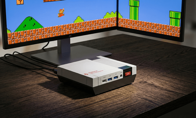 Mini PC Acemagic Retro X5 trông như máy NES nhưng dùng Ryzen AI 9 HX 370 siêu mạnh, có sẵn giả lập game cổ điển