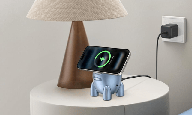 UGREEN bán sạc không dây Magsafe hình tên lửa, hỗ trợ Qi2.2, công suất tối đa 25W, sạc cùng lúc iPhone và AirPods