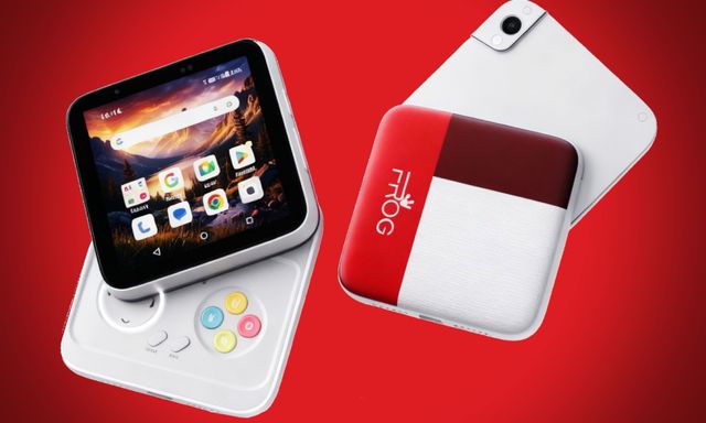 Điện thoại hãng 'con ếch' vuông vức bé xíu, bàn phím QWERTY ẩn dưới khớp xoay, đời mới nhưng nhìn qua tưởng đồ cổ từ 2005