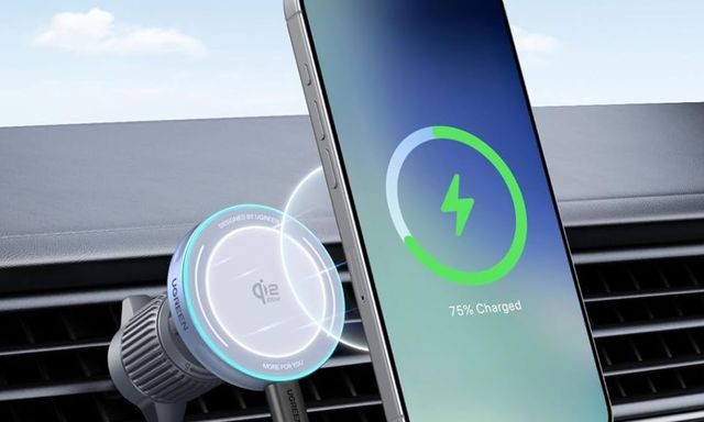 Ugreen sắp bán tẩu sạc xe hơi MagFlow mới: Tản nhiệt mạ hơn, sạc nhanh không dây Qi2 25W, giá khoảng 1 triệu