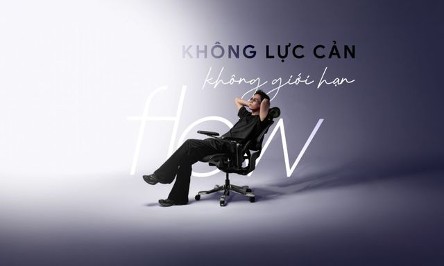 HyperWork ra mắt ghế công thái học Flow: Tựa lưng kép, ngả sâu tới 150 độ