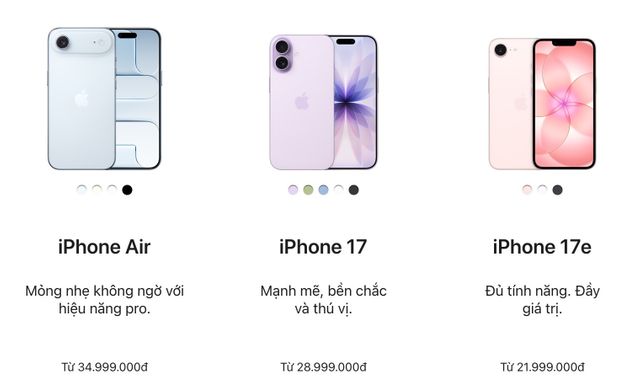 Apple vừa tăng giá iPhone đời cũ: iPhone Air giờ ngang giá bản Pro Max, iPhone 17e tăng lên tận 22 triệu