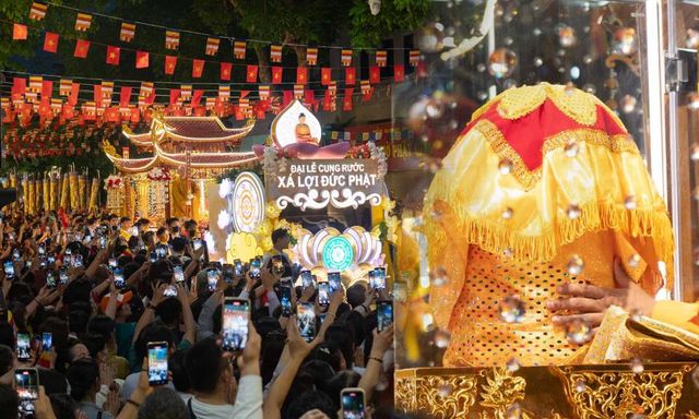 Toàn cảnh ngày rước xá lợi Phật về Chùa Quán Sứ ở Hà Nội