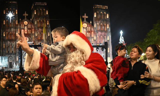 “Biển” người ra đường đón Noel: Hà Nội, TP.HCM đông nghẹt từ sớm