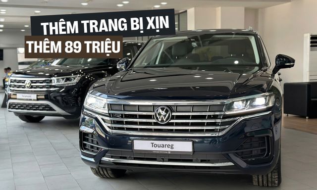 VW Touareg bản mới về đại lý: Giá 2,788 tỷ ngang GLC 300, có đèn ma trận, mâm to, treo khí nén