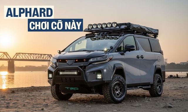 Độ Toyota Alphard tới cỡ này thì Land Cruiser cũng chỉ là ‘cái bóng’: Gầm cao, lốp béo, đồ nghề off-road ‘tận răng’