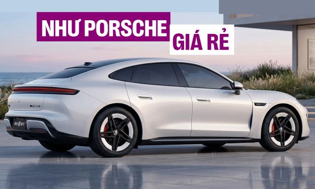 Trông rất giống Porsche Taycan nhưng chiếc xe này có giá rẻ chưa tới một phần ba ‘hàng xịn’