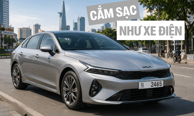 Kia K5 mới lộ diện tại Hàn Quốc: Có thể cắm sạc khi giá xăng tăng, dễ thành xu hướng khi về Việt Nam