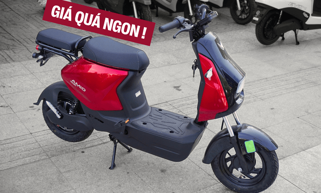 Cận cảnh VinFast Amio: Xe máy điện rẻ nhất của VinFast, hết điện cũng không lo đẩy bộ vì có trang bị ‘đặc biệt’