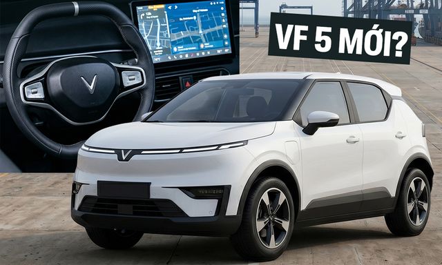 Lộ xe lạ trông như VinFast VF 5 mới: Đuôi khác biệt, vô-lăng vát 2 đáy thể thao, màn hình lớn hơn hẳn