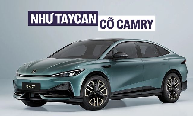 VW ID. Unyx 07 - Sedan điện giá quy đổi hơn 420 triệu đồng, ngang cỡ Camry, dáng như ‘tiểu Taycan’, chạy gần 560km/sạc