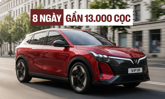 VinFast VF 8 2026 nhận gần 13.000 đơn đặt cọc sau 8 ngày mở bán, khách hàng chờ đến cuối tháng 7 để nhận xe