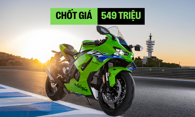 Kawasaki ZX-10R 2026 chốt giá 549 triệu tại Việt Nam: Lắp cánh gió như xe đua MotoGP, rẻ nhất phân khúc sportbike 1.000 cc, mức giảm gần bằng 1 chiếc VinFast Minio Green so với đời cũ