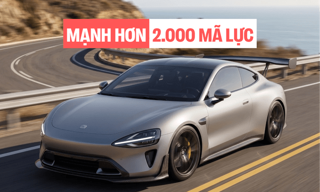 Xe điện thể thao Xiaomi lộ diện: thiết kế 2 cửa như siêu xe, lắp cánh gió carbon khổng lồ, có thể mạnh hơn 2.000 mã lực
