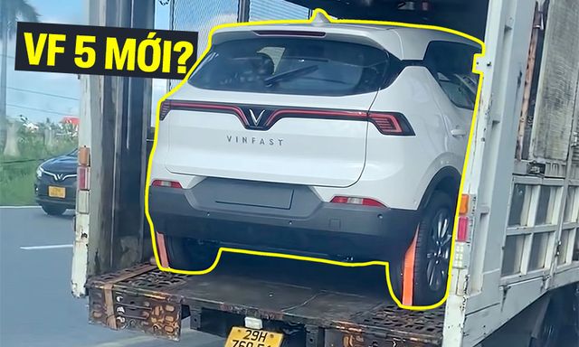 Xe lạ dễ là VinFast VF 5 mới lộ diện trên đường: Dáng quen thuộc nhưng cấu trúc đèn khác biệt, cánh gió lớn, có thể đổi cả nội thất
