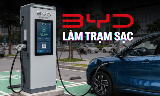 Trạm sạc BYD 'lộ diện' tại Việt Nam: Không phải loại công suất siêu cao, mỗi lần chỉ sạc được 1 xe