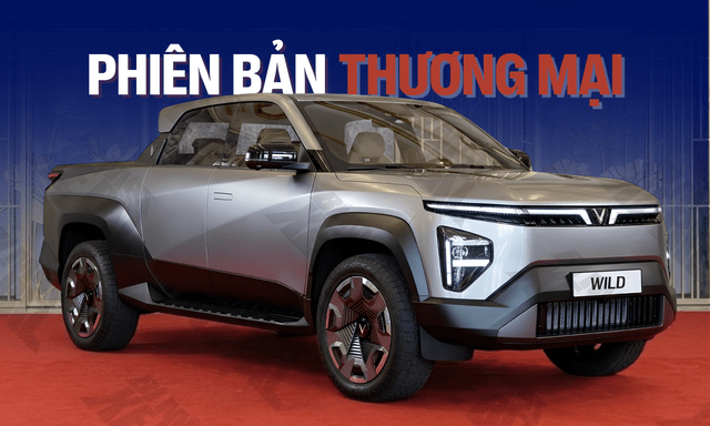 Bán tải VinFast VF Wild bản tiêu chuẩn lần đầu xuất hiện: Vẫn có đèn Bi-LED, ghế lái chỉnh cơ, lộ thông tin về hệ truyền động EREV