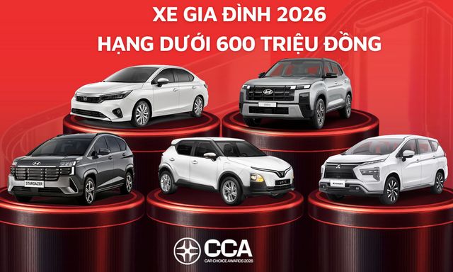Xe gia đình dưới 600 triệu đồng tại CCA 2026: City là sedan duy nhất đua Top 5 với toàn MPV, CUV