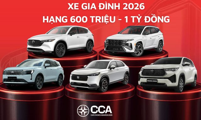 SUV áp đảo Top 5 Xe gia đình 600 triệu - 1 tỷ đồng tại CCA 2026: HR-V ‘chung mâm’ các xe trên phân khúc, Innova Cross là MPV hiếm hoi