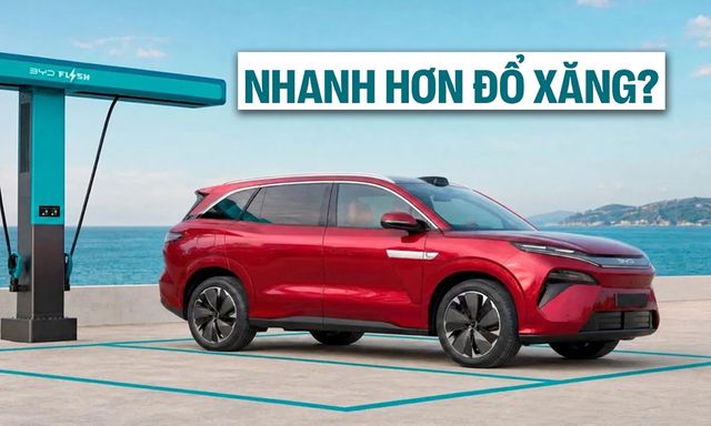 Sạc điện giờ nhanh gần như đổ xăng: Xe BYD này có thể sạc gần đầy pin trong 9 phút, chưa kịp xem hết vài clip ngắn đã phải lên đường