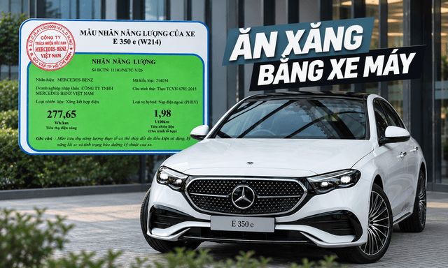 Mercedes-Benz E-Class PHEV giá dự kiến gần 3,4 tỷ đồng tại Việt Nam lộ mức tiêu thụ xăng 'như ngửi': Dưới 2L/100km, tiết kiệm hơn cả Honda Lead