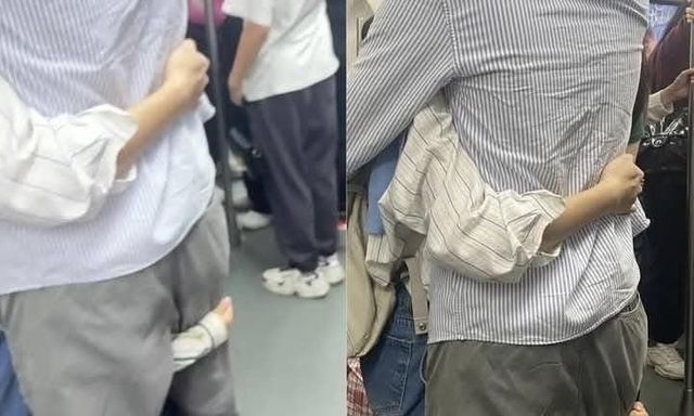 Bức ảnh 3 đôi tay trên tàu khiến dân tình 