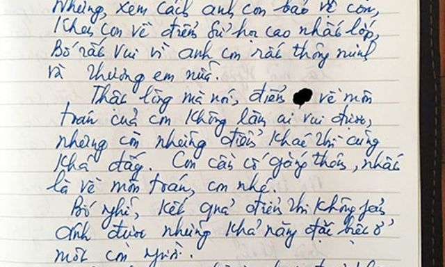 Bức thư gửi con sau kỳ thi học kì 1 khiến nhiều người đang định chỉ trích bỗng 