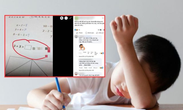 1 bài Toán lớp 1 khiến hội cha mẹ HOANG MANG!