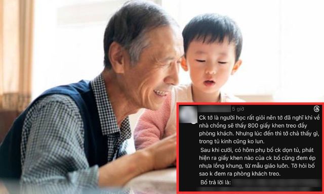 Con dâu thắc mắc sao nhà không treo giấy khen, bố chồng trả lời 1 câu 10 điểm: Thì ra người EQ cao là thế này sao? 