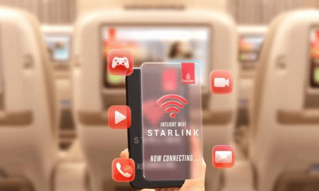 Emirates nâng tầm kết nối với Wi-Fi Starlink trên máy bay A380