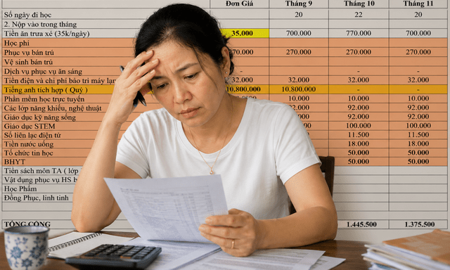 Khoản dự trù kinh phí đầu năm học ở trường công lập khiến bà mẹ TP.HCM 