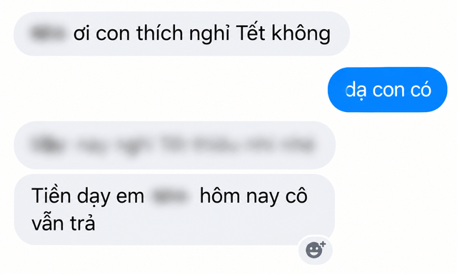 Nhận tin nhắn mẹ học sinh hỏi 