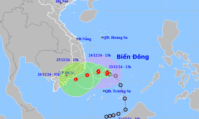 Bão số 10 hình thành trên Biển Đông, tên quốc tế là Pabuk