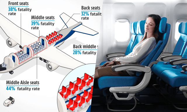 Ngồi chỗ nào trên máy bay là an toàn nhất?