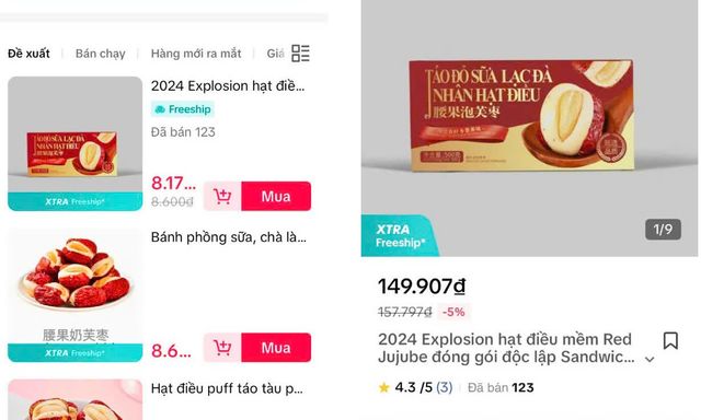 Chủ shop Tiktok bị phạt 90 triệu đồng, thu giữ hơn 2.000 hộp kẹo táo đỏ 