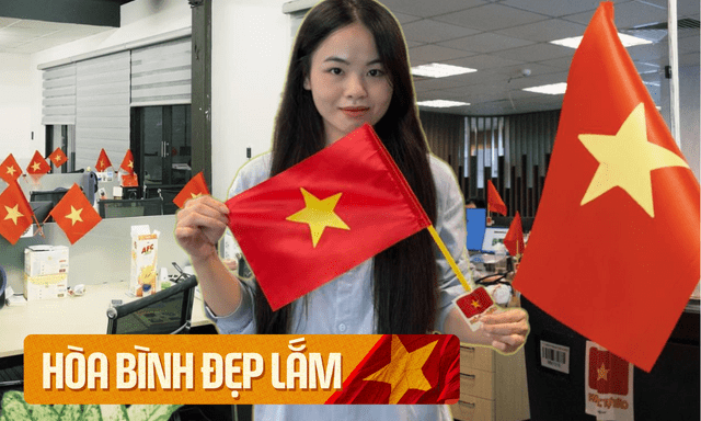 Trung bình văn phòng làm việc những ngày này: Ngập cờ đỏ sao vàng, cực 
