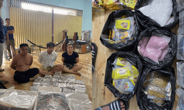 Phá đường dây ma tuý có tổ chức xuyên quốc gia: Thu 174 kg ma túy tổng hợp, 10 bánh heroin, 300 gói ma tuý dạng nước vui
