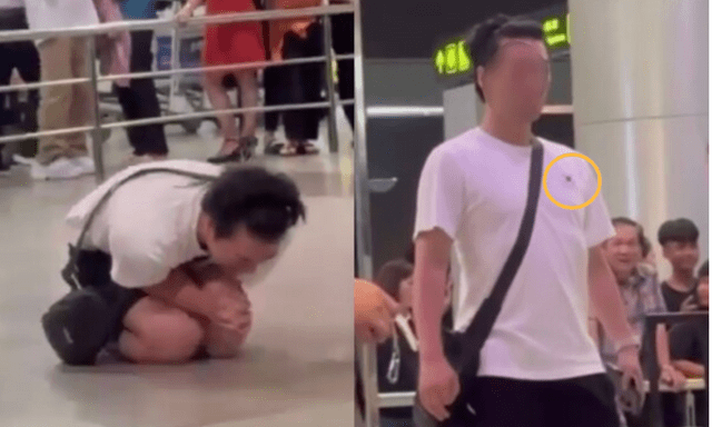 Người đàn ông Hàn Quốc quỳ khóc tại sân bay Việt Nam sau khi bị đuổi khỏi máy bay vì nghi quấy rối tình dục