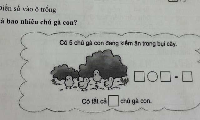 Bài toán tiểu học khiến phụ huynh phải lên mạng hỏi vì dữ liệu được 